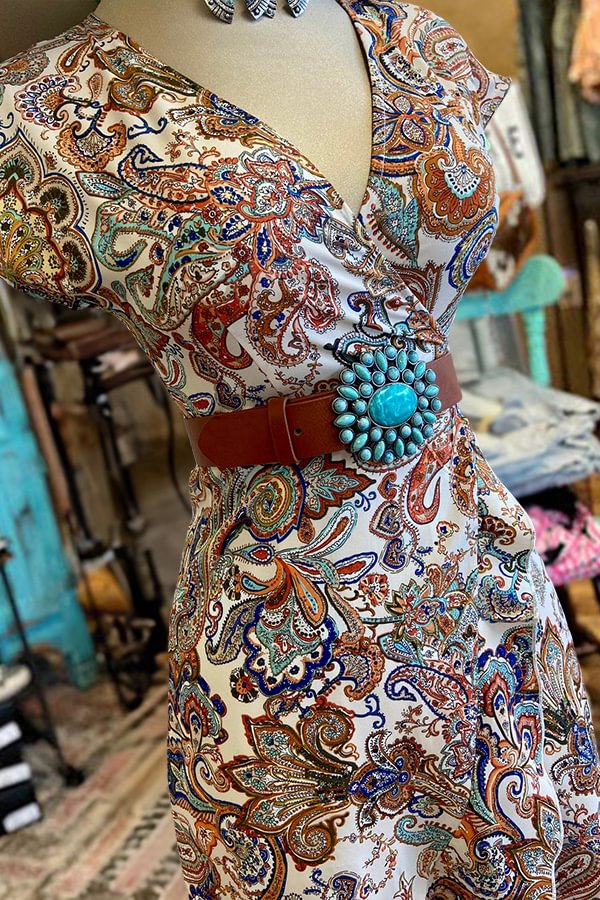 Beautiful Western Wrapped Floral Printed Dress