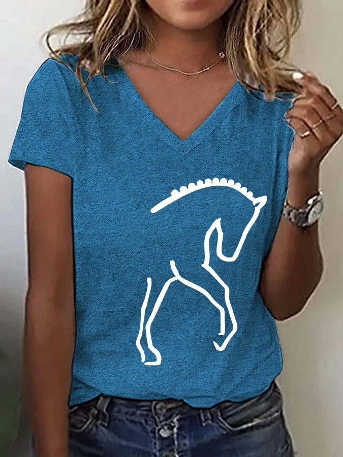Women's Horse Print T-shirt