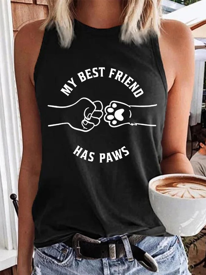 Women's My Best Friend Has Paws Dog Lovers Casual Vest