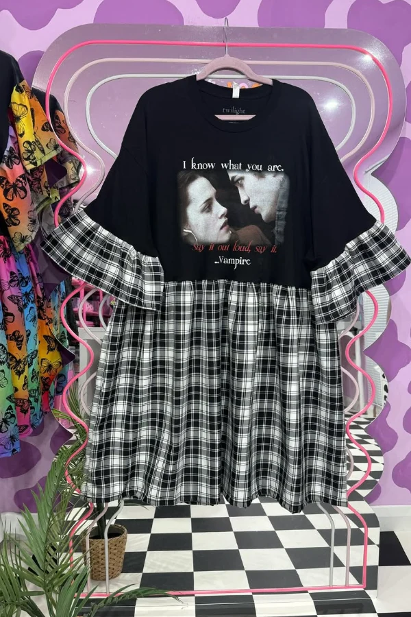 Twilight Black Vampire Upcycled Tee
