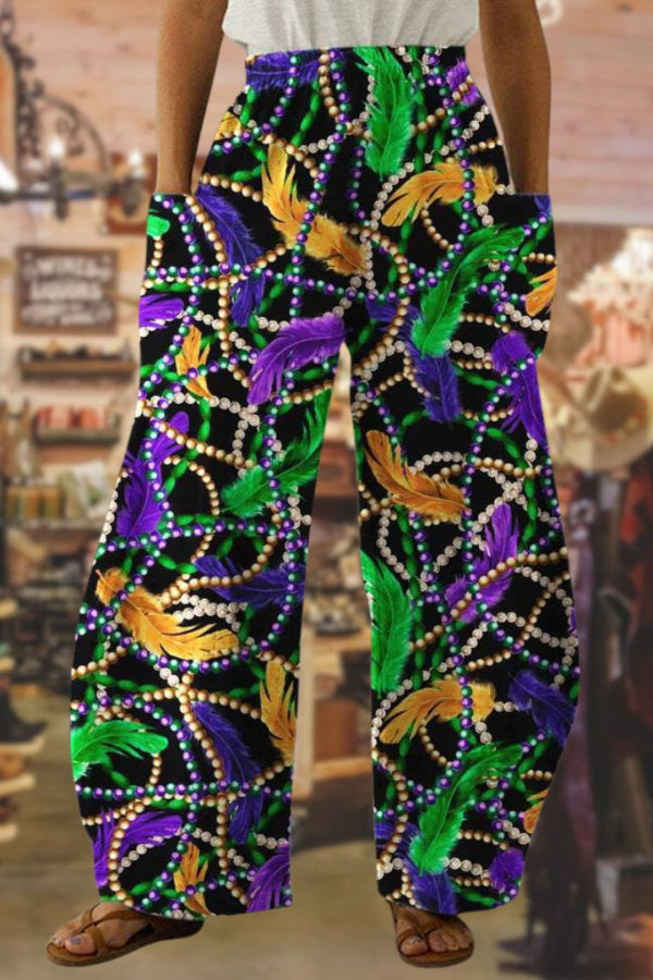 Carnival Week Retro High Waist Harem Pants