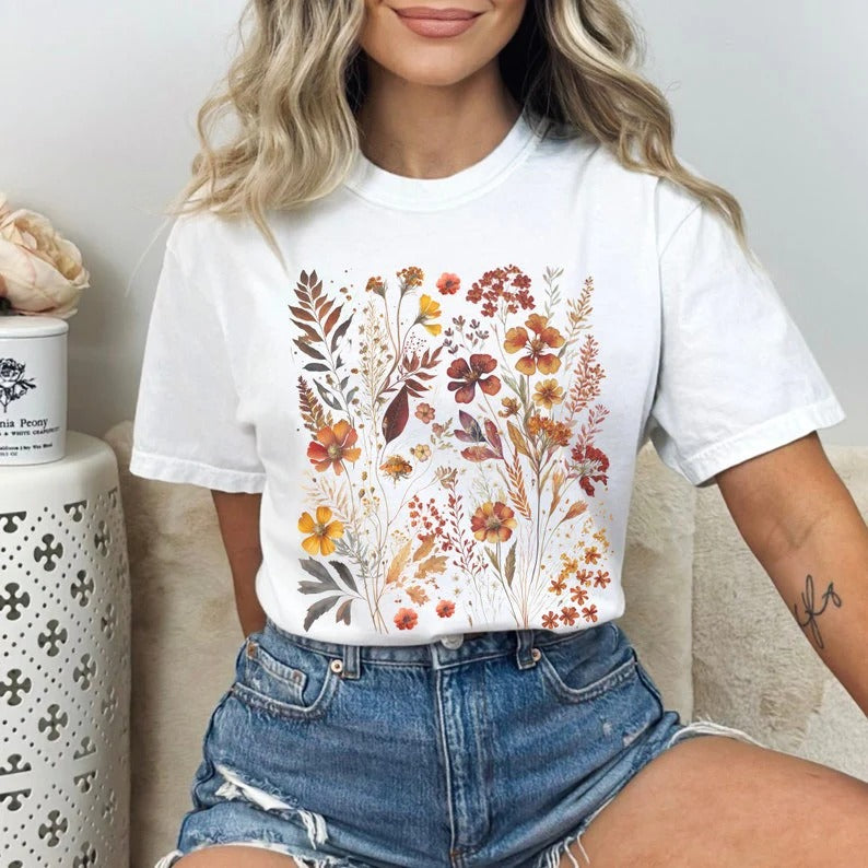 Vintage Wildflowers Garden Lover T-shirt