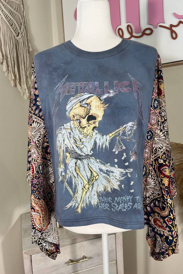 Metallica Skull Paisley Band Tee