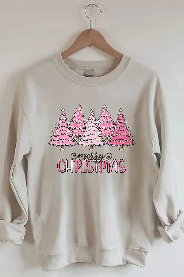 Pink Tree Christmas Sweatshirt