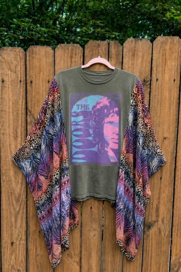 Upcycled Reworked The Doors Mix & Match Tee