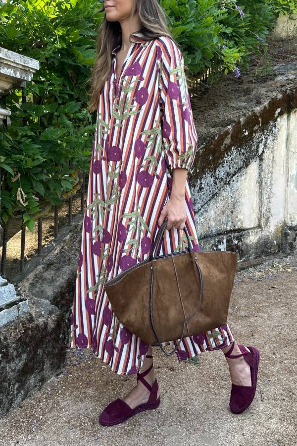 Vestido comillas Burdeos