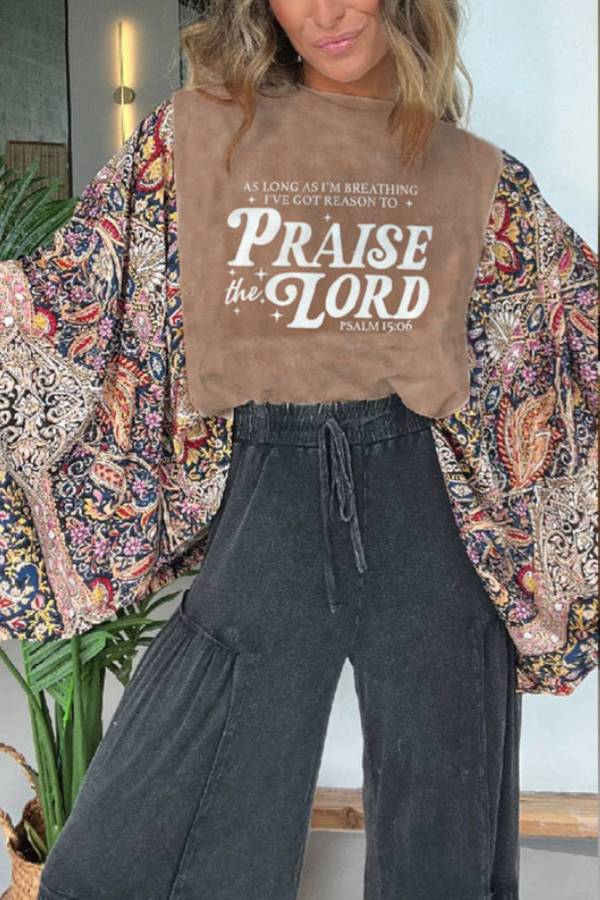 Praise The Lord Paisley Kimono Top
