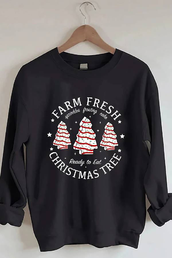 Farm Fresh Christmas Tree Cakes Sweatshirt