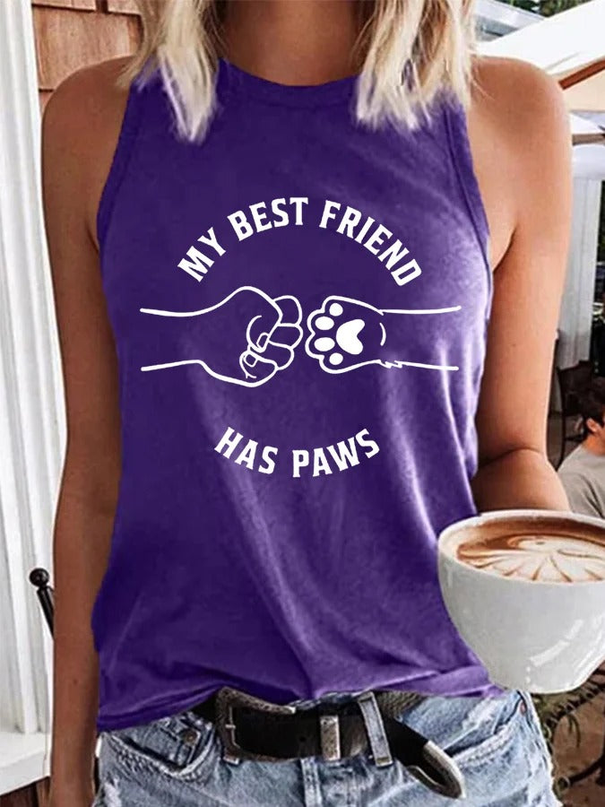 Women's My Best Friend Has Paws Dog Lovers Casual Vest