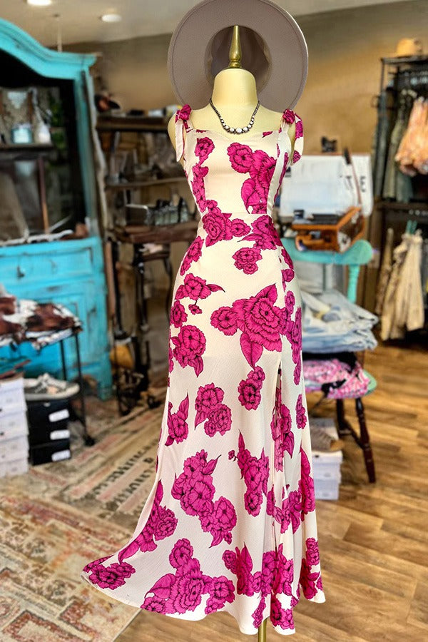 Vintage Floral Print Dress