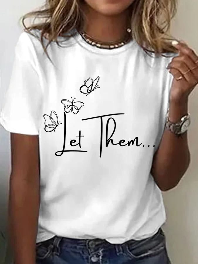 Women's Let Them Print Casual T-Shirt