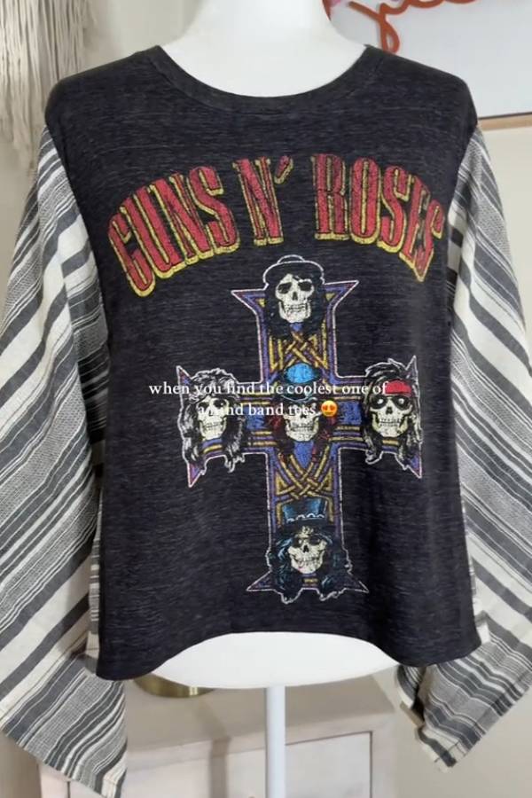 Guns N Roses Stripe Kimono Tee