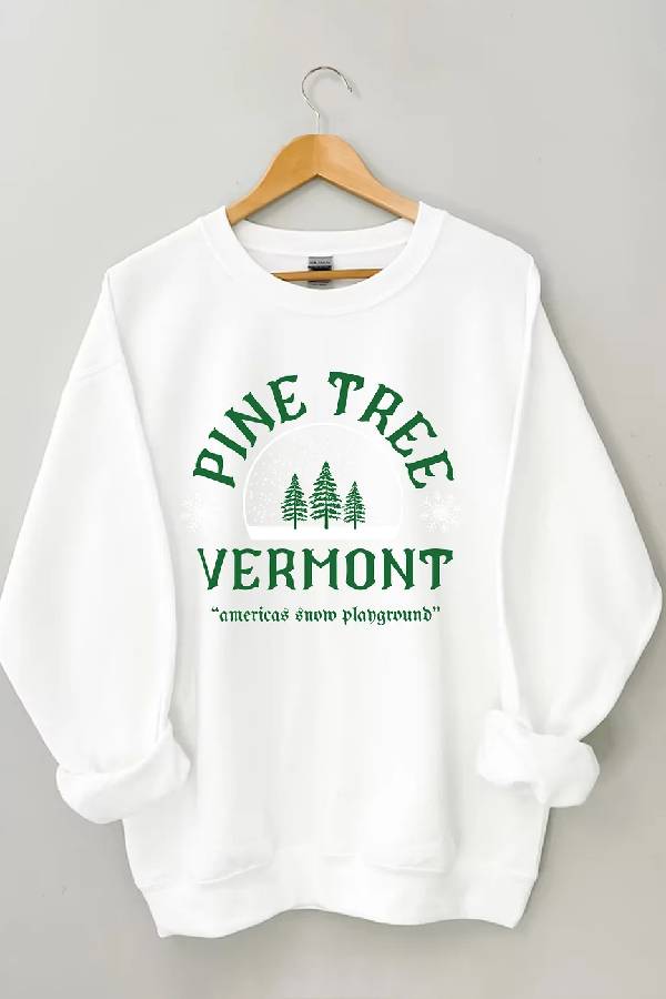 Pine Tree Vermont Christmas Sweatshirt