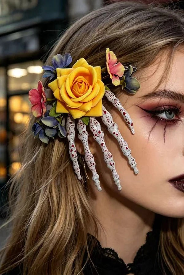 Dark-style Skull Hand Side Hair Clip
