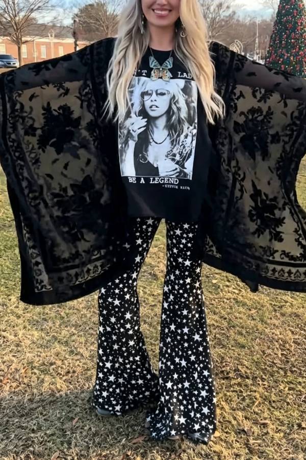 Stevie Nicks Be A Legend Vintage Portrait Graphic Tee