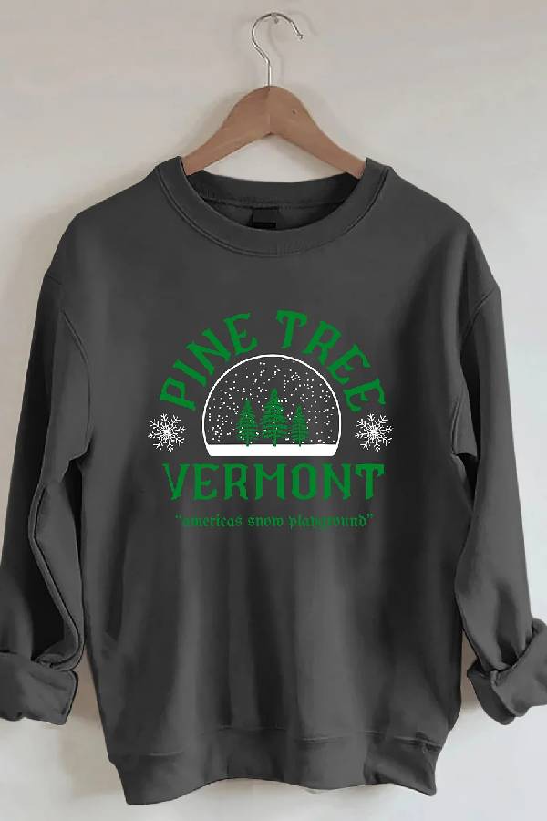 Pine Tree Vermont Christmas Sweatshirt