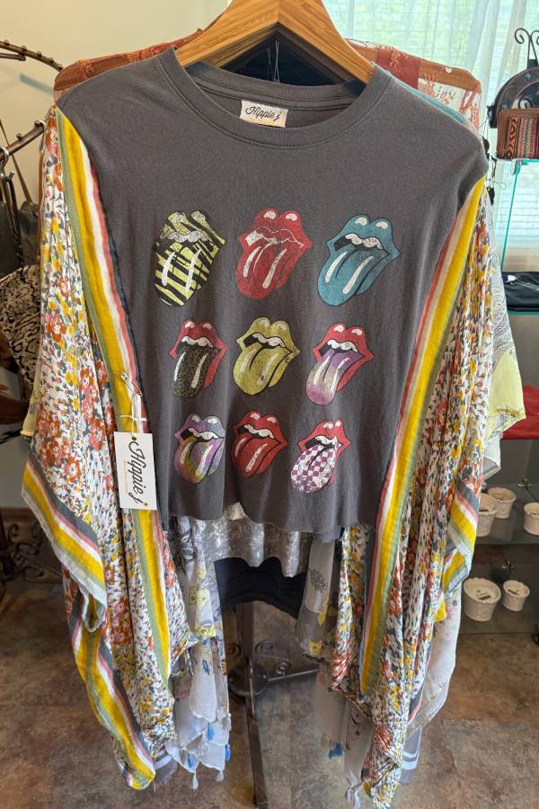Roper Band Tee Rolling Stones Yellow Flower