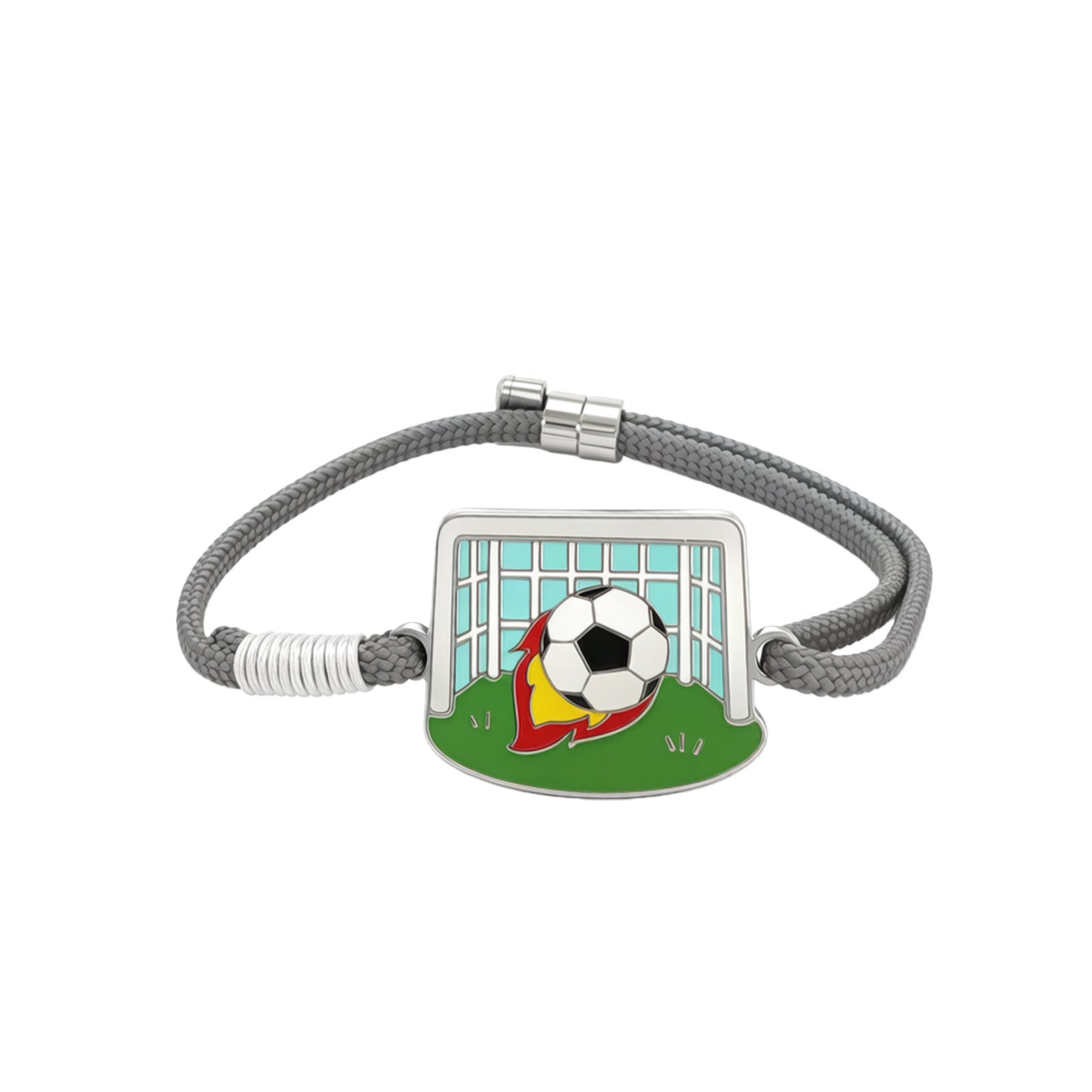 World Cup Football Themed Enamel Adjustable Woven Bracelet