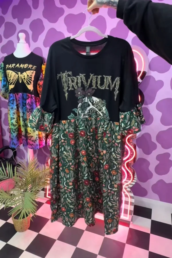 Trivium - Skelly Flower Upcycled Tee