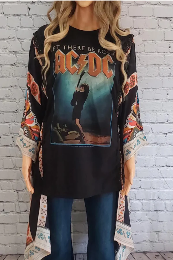 Black AC/DC rock Mix & Match Tee