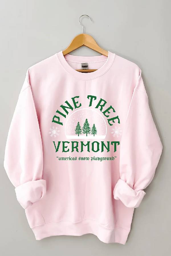 Pine Tree Vermont Christmas Sweatshirt