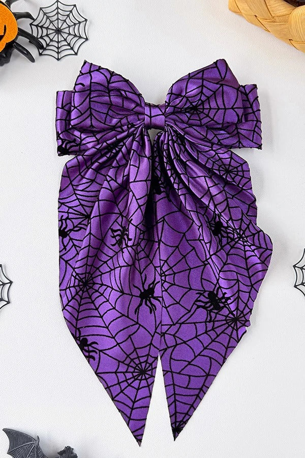 Halloween Spiderweb Bow Hair Clip