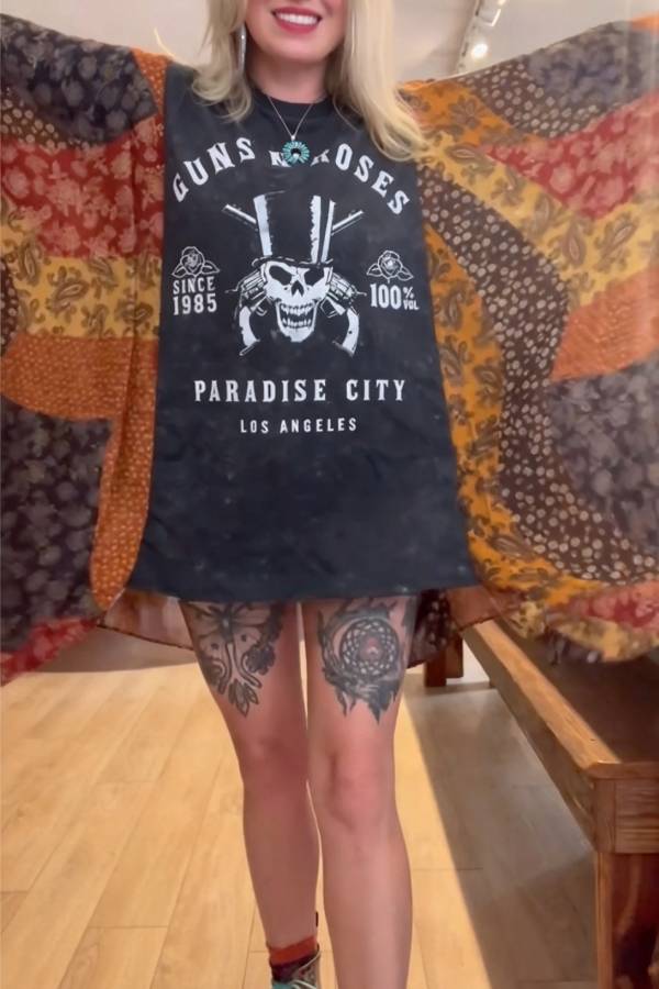 Guns N Roses Paradise City Vintage Graphic T-shirt