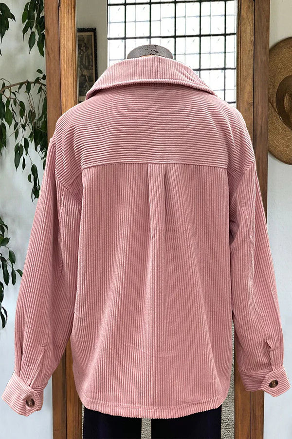 Cozy Fleece Corduroy Shacket