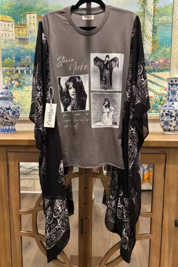Stevie Nicks Scarf-Sleeve Tee