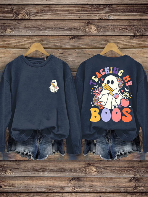 Boo Halloween Teacher Casual Sweatshirt Regular price