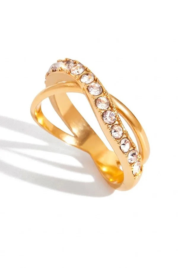 Western-style Affordable Luxury Geometric White Diamond Ring