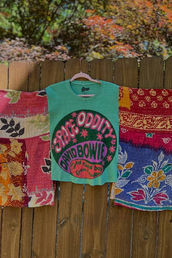 David Bowie Space Oddity Patchwork Kimono Top