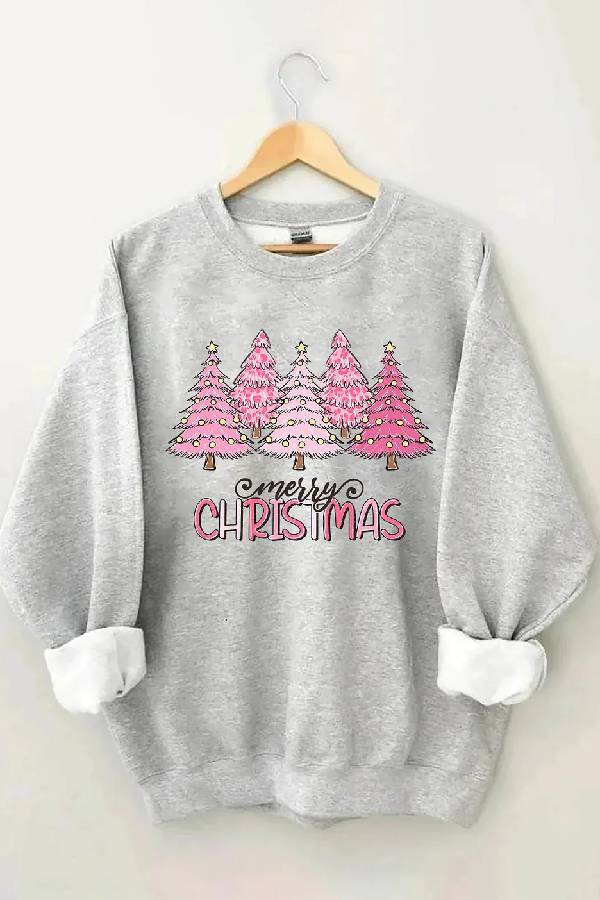 Pink Tree Christmas Sweatshirt