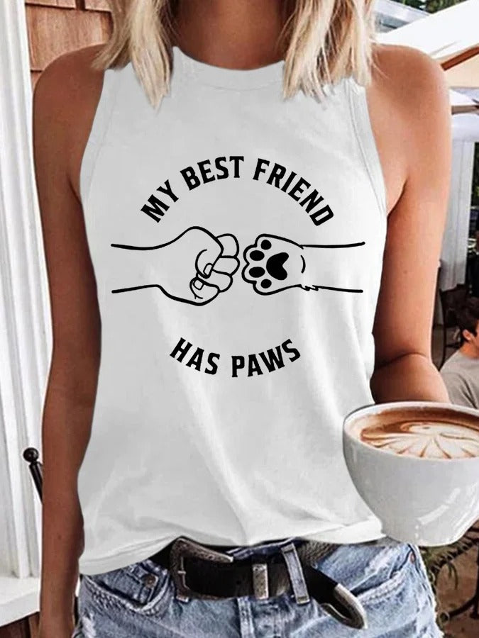 Women's My Best Friend Has Paws Dog Lovers Casual Vest