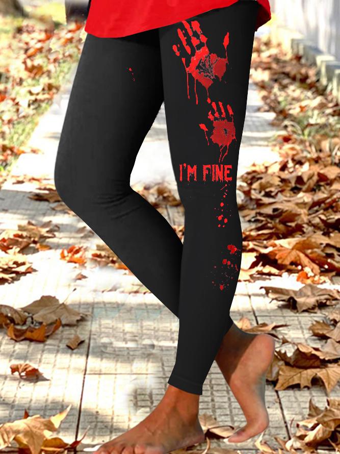 Women's Halloween Print Casual Stretch Pants