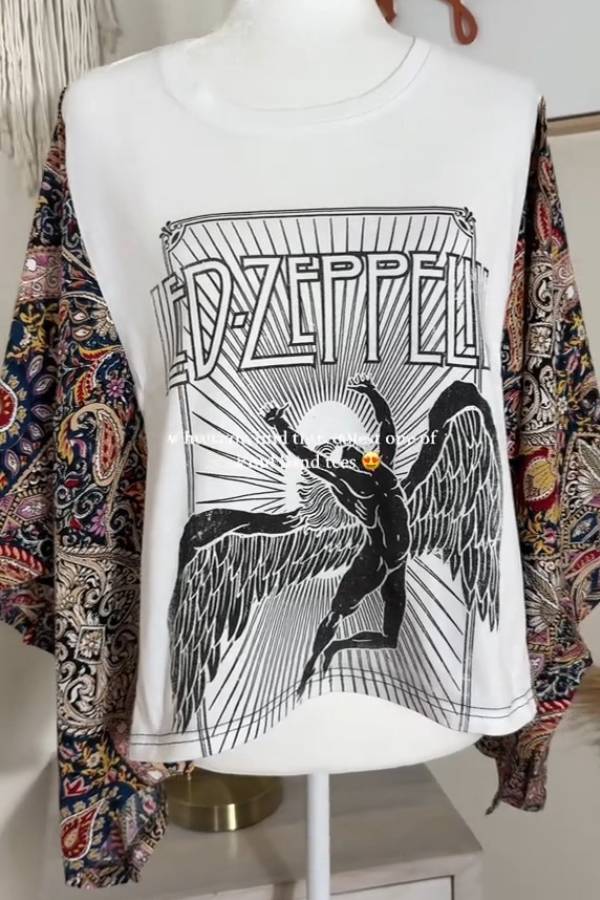 Led Zeppelin Paisley Kimono Top