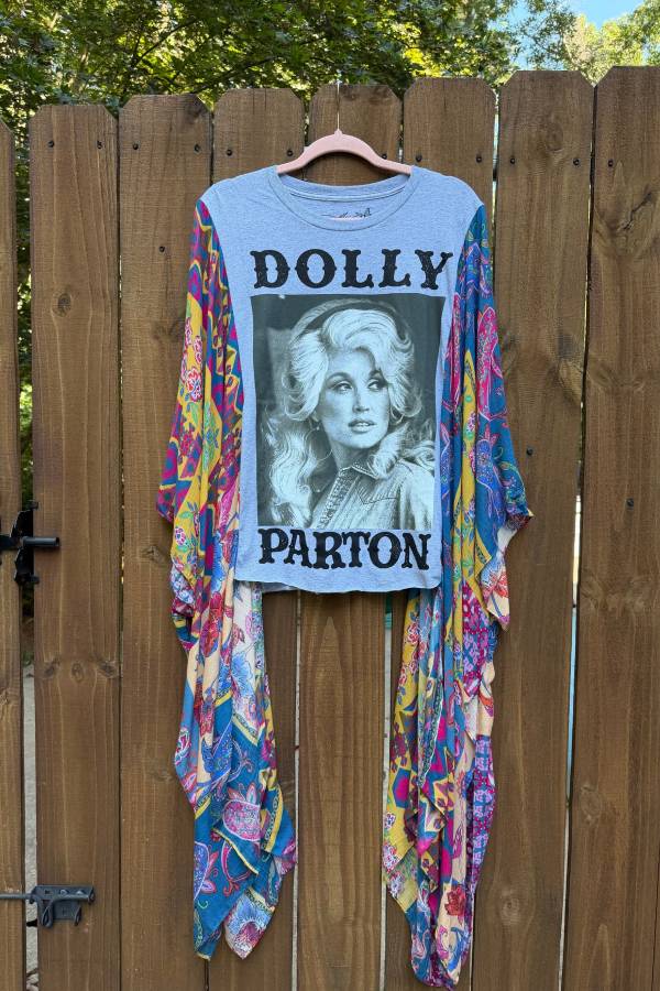 Reworked Dolly Parton Boho Patchwork Top