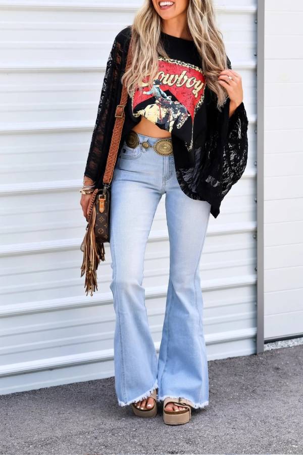Cowboy Lace Western Top
