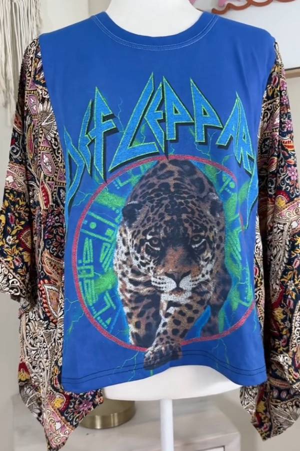 Def Leppard Jaguar Paisley Top