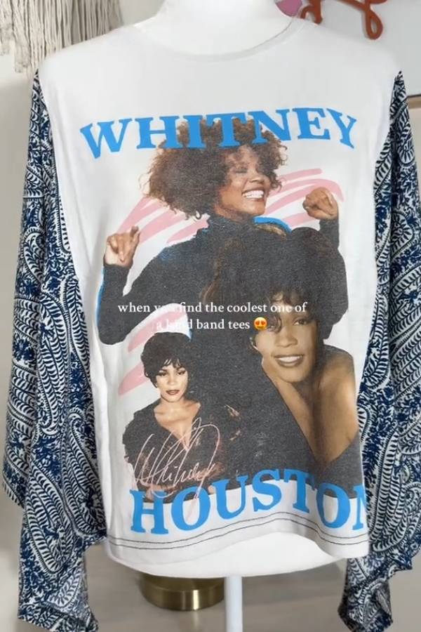 Whitney Houston Paisley Kimono Tee