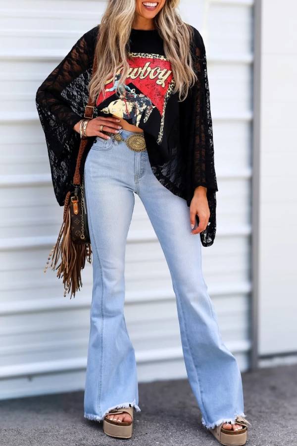 Cowboy Lace Western Top