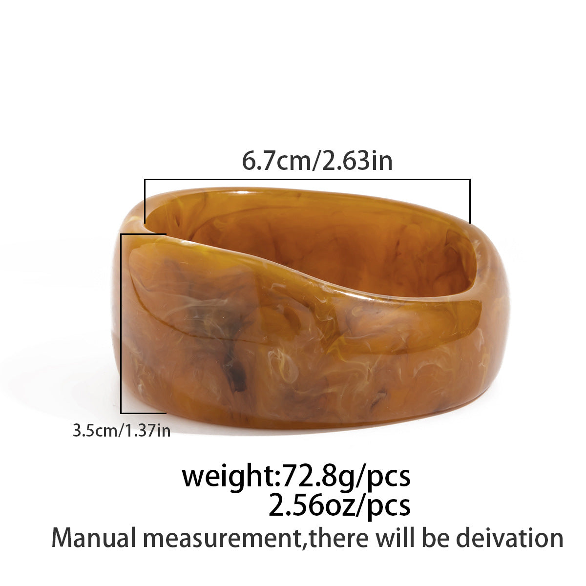 Vintage Swirl Resin Wide Bangle