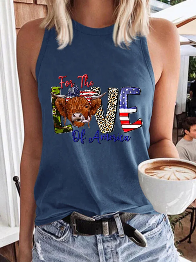 Women's For The Love Of America Hghland Print Vest