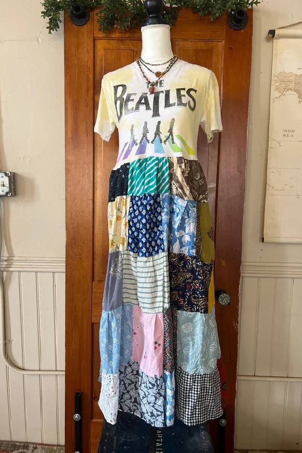 The Beatles Abbey Road Boho Patchwork Dress