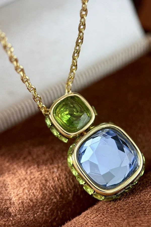 Vintage-style Color-block Crystal Ring