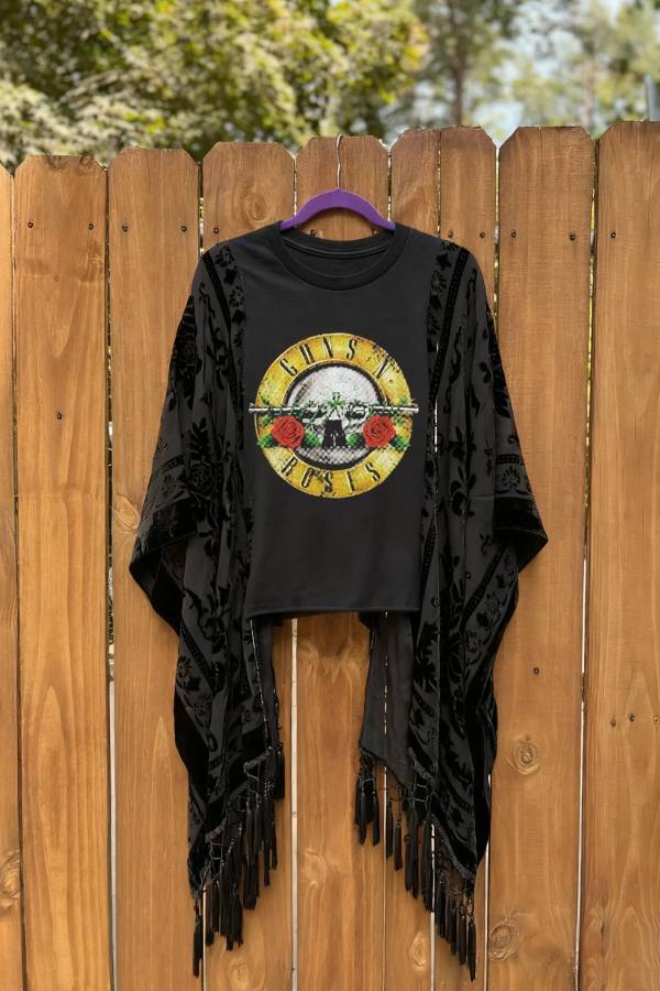 Guns N' Roses Velvet Poncho Tee