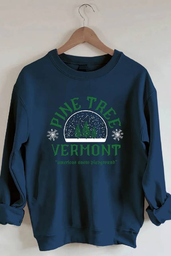 Pine Tree Vermont Christmas Sweatshirt