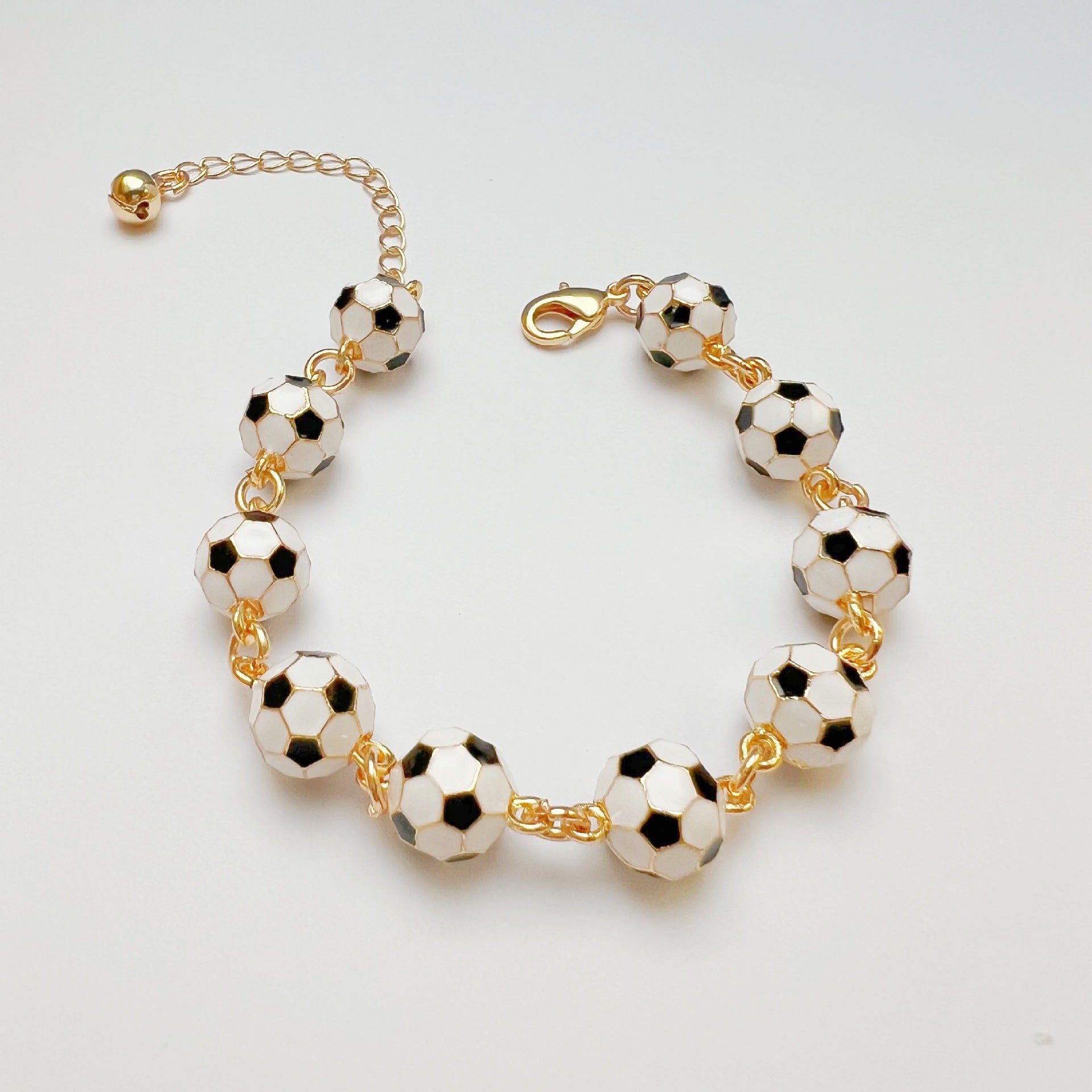 3D Enamel Soccer KC Gold Plated Adjustable Bracelet