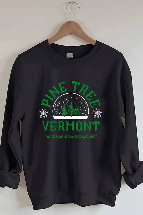 Pine Tree Vermont Christmas Sweatshirt