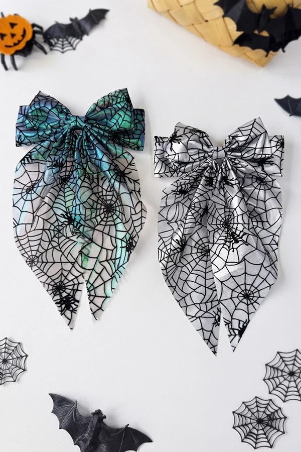 Halloween Spiderweb Bow Hair Clip